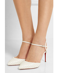 weiße Leder Pumps von Christian Louboutin