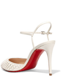 weiße Leder Pumps von Christian Louboutin