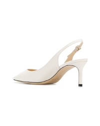 weiße Leder Pumps von Jimmy Choo