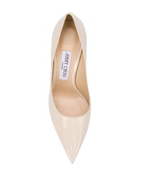 weiße Leder Pumps von Jimmy Choo