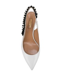 weiße Leder Pumps von Aquazzura