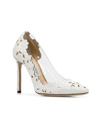 weiße Leder Pumps von Jimmy Choo