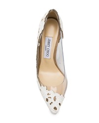 weiße Leder Pumps von Jimmy Choo