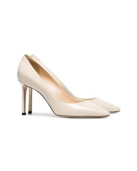 weiße Leder Pumps von Jimmy Choo