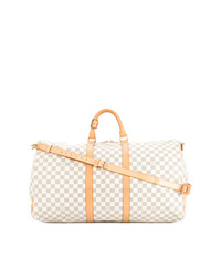 weiße Leder Reisetasche von Louis Vuitton Vintage
