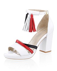 weiße Leder Sandaletten von Alba Moda