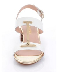 weiße Leder Sandaletten von Alba Moda