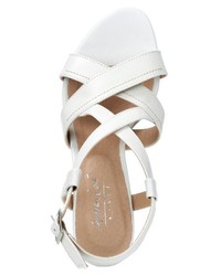 weiße Leder Sandaletten von Andrea Conti