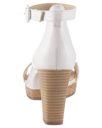 weiße Leder Sandaletten von Paul Green