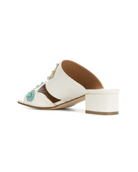 weiße Leder Sandaletten von Laurence Dacade