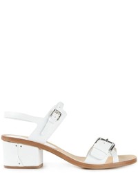 weiße Leder Sandaletten von Roberto Del Carlo