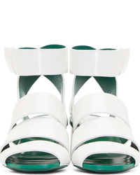 weiße Leder Sandaletten von Proenza Schouler