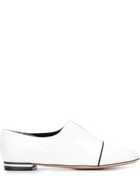 weiße Leder Slipper von Emporio Armani