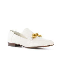 weiße Leder Slipper von Tory Burch