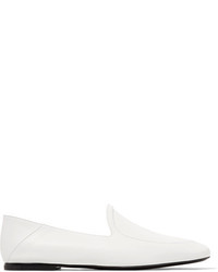 weiße Leder Slipper von Jil Sander