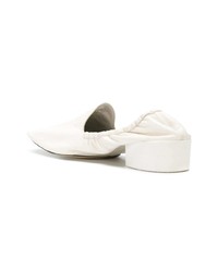 weiße Leder Slipper von Nina Ricci