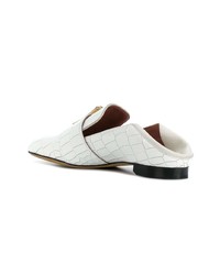 weiße Leder Slipper von Bally