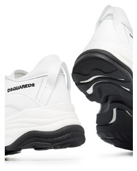 weiße Leder Sportschuhe von DSQUARED2