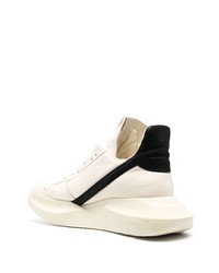 weiße Leder Sportschuhe von Rick Owens