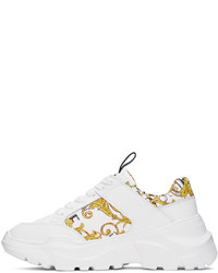 weiße Leder Sportschuhe von VERSACE JEANS COUTURE