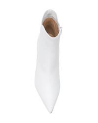 weiße Leder Stiefeletten von Gianvito Rossi