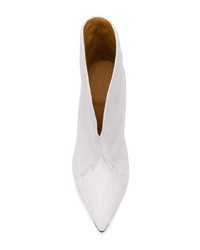 weiße Leder Stiefeletten von Isabel Marant