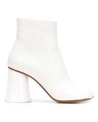 weiße Leder Stiefeletten von MM6 MAISON MARGIELA