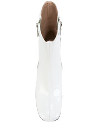 weiße Leder Stiefeletten von Marc Jacobs
