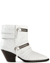 weiße Leder Stiefeletten von Giuseppe Zanotti Design