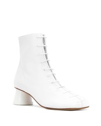 weiße Leder Stiefeletten von MM6 MAISON MARGIELA