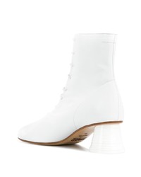 weiße Leder Stiefeletten von MM6 MAISON MARGIELA