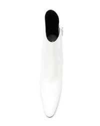 weiße Leder Stiefeletten von Balenciaga
