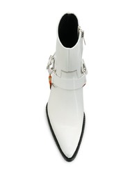 weiße Leder Stiefeletten von Calvin Klein 205W39nyc
