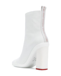 weiße Leder Stiefeletten von Off-White