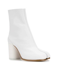 weiße Leder Stiefeletten von Maison Margiela