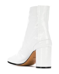 weiße Leder Stiefeletten von Maison Margiela