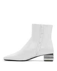 weiße Leder Stiefeletten von Balenciaga