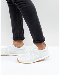 weiße Leder Turnschuhe von Armani Jeans