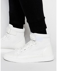 weiße Leder Turnschuhe von Armani Jeans