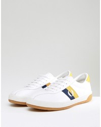 weiße Leder Turnschuhe von Fred Perry