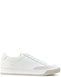 weiße Leder Turnschuhe von Common Projects