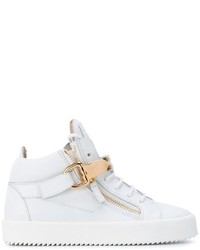 weiße Leder Turnschuhe von Giuseppe Zanotti Design