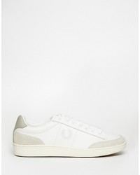 weiße Leder Turnschuhe von Fred Perry