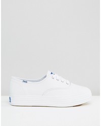 weiße Leder Turnschuhe von Keds