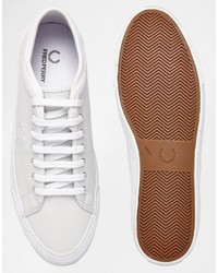 weiße Leder Turnschuhe von Fred Perry