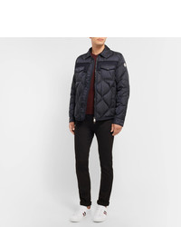 weiße Leder Turnschuhe von Moncler