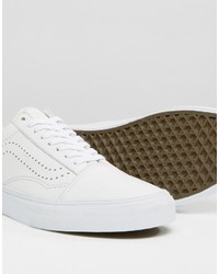 weiße Leder Turnschuhe von Vans