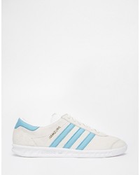 weiße Leder Turnschuhe von adidas