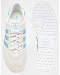 weiße Leder Turnschuhe von adidas