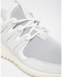 weiße Leder Turnschuhe von adidas